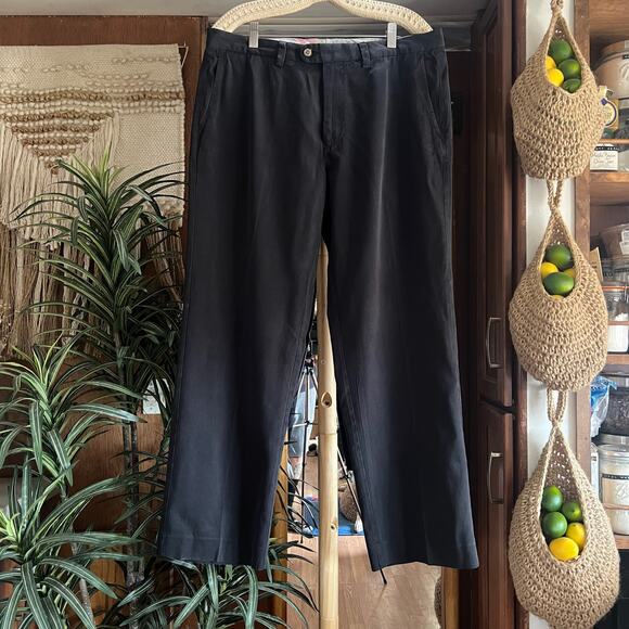 Tommy Bahama Silk Pants 35x30 Black Relaxed Fit Chinos Resort Cruise Wear Beach - Picture 3 of 6